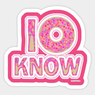 I Donut Know Sticker